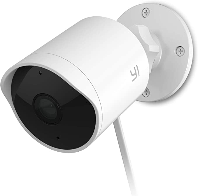 YI Outdoor Camera 1080p, Security Camera IP65 Waterproof, IP Camera Wifi for Outdoor Surveillance, Bullet Camera with Motion, Human, Sound Detection, Night Vision, Alarm, Cloud & microSD Card Storage