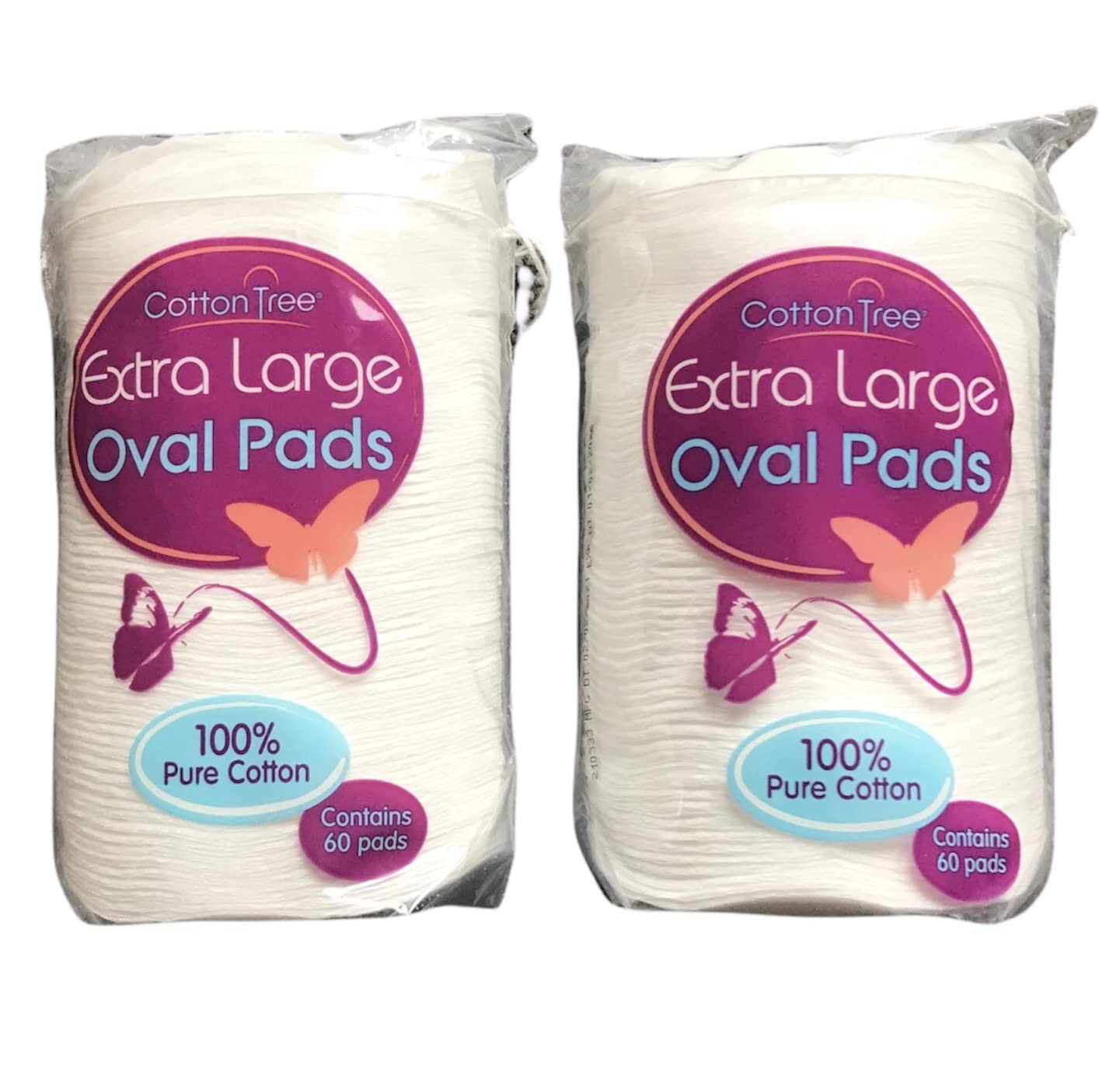 Cotton Tree® Extra Large Oval Pads 60 Pack x 2