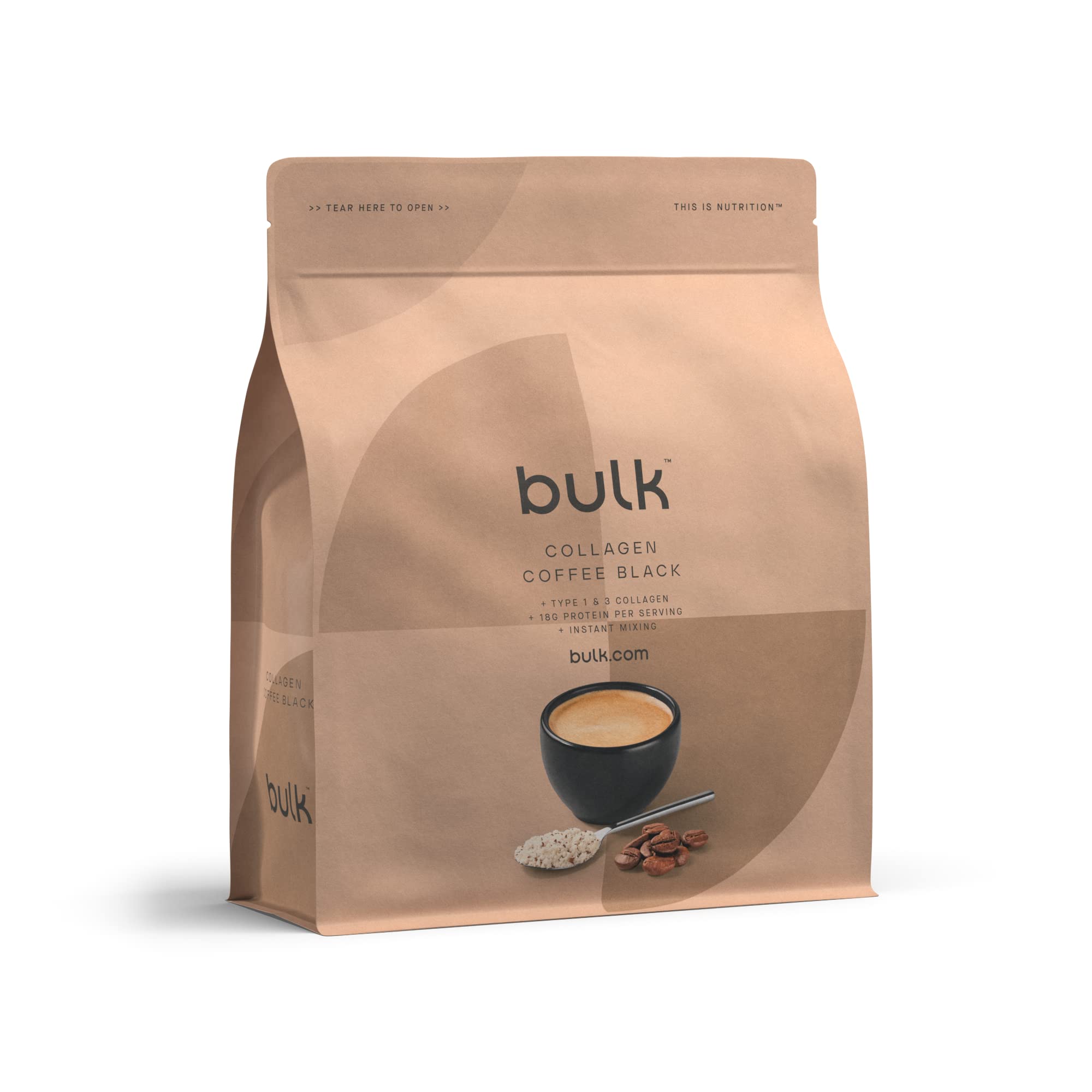 Bulk Collagen Coffee, High Protein, Black, 500 g