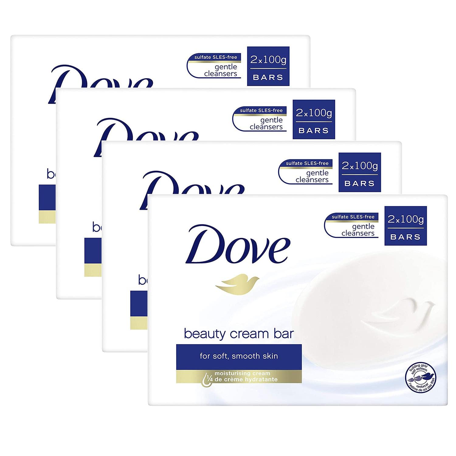 Dove Beauty Original Cream Soap Bar 4 Packs (8 Bars)