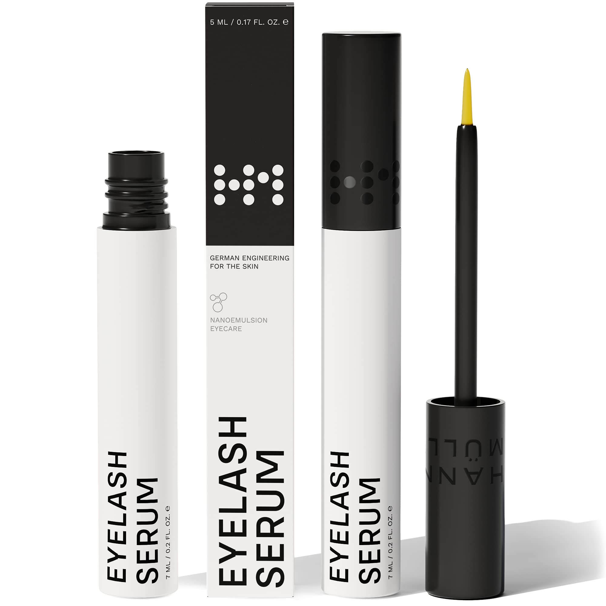 Advanced Eyelash Serum - 3X MORE EFFECTIVE with BIOACTIVE PEPTIDES and PATENTED TETRAOYL™ - Lengthens, Thickens, Strengthens - 2X MORE CONDITIONING - 68% More Volume