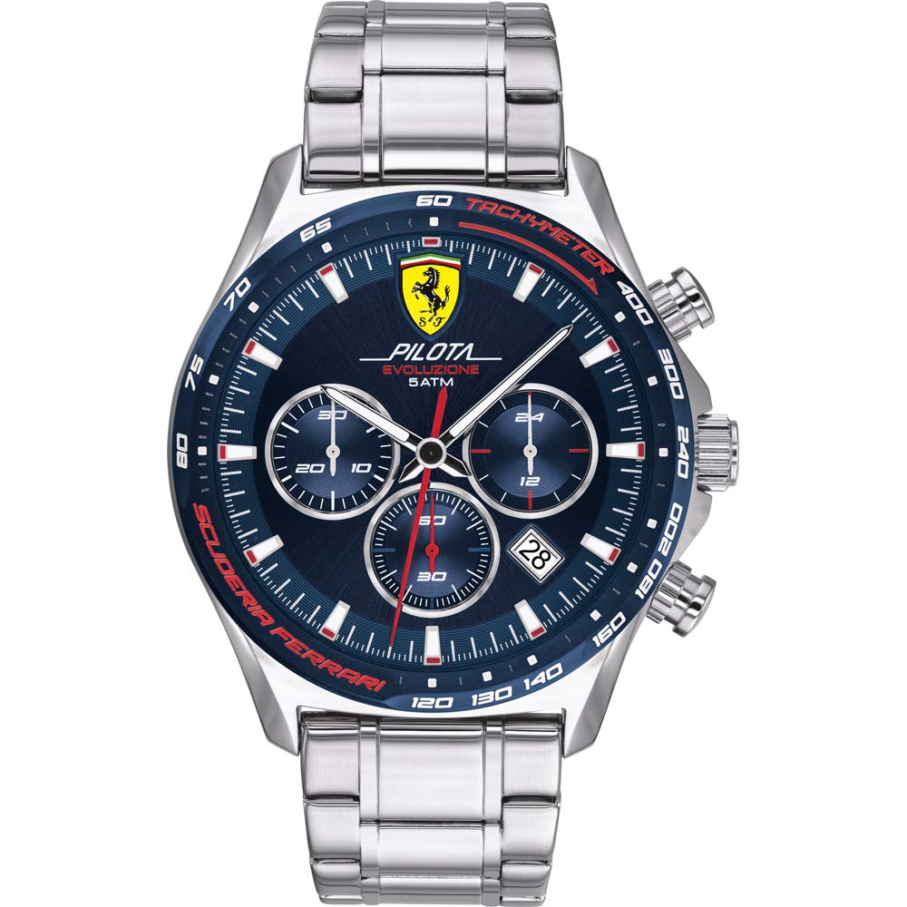 Scuderia Ferrari Men's Analogue Quartz Watch with Stainless Steel Strap 0830749