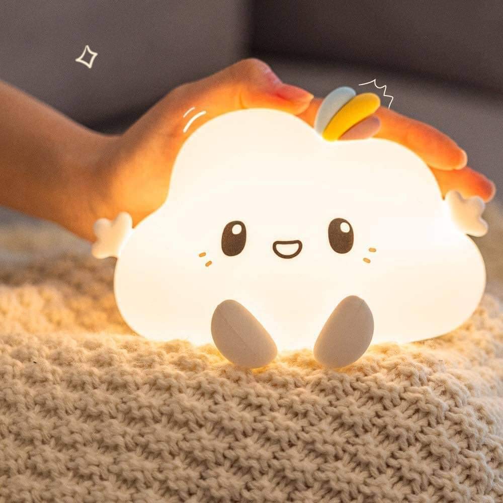 Cute Cloud Night Light, Baby Night Light Kids Night Lamp, 7 Colour Changing LED Portable Cloud Lamp, USB Chargeable Battery Cloud Light,Bedroom Sleep Decoration Cloud Nightlight for Children Kids Gift