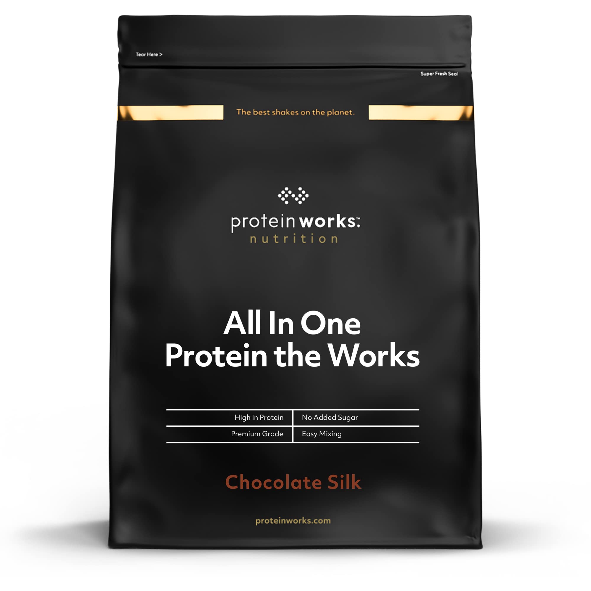 Protein Works - All In One Protein Powder | Complete Protein Shake | With Glutamine & Creatine | Chocolate Silk | 2 Kg