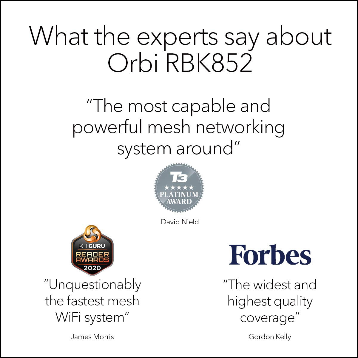 NETGEAR Orbi Mesh WiFi System (RBK852) | Wifi 6 Mesh Router with 1 Satellite Extender |WiFi Mesh Whole Home Triband Coverage up to 4,000 sq ft and 100 Devices | 11AX Mesh AX6000 WiFi (Up to 6Gbps)