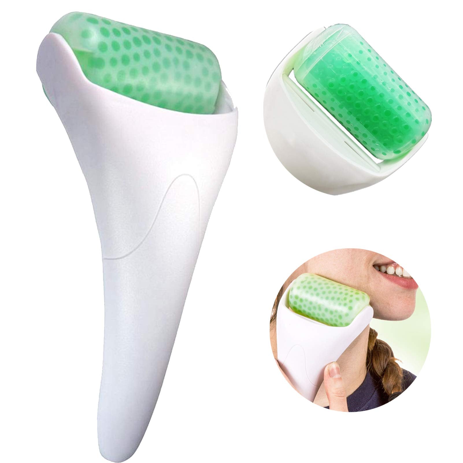 Ice Roller for Face Eyes, Massager Tool Reduce Puffiness, Wrinkles, Migraine, Pain Relief and Minor Injury (Big Ice Roller)