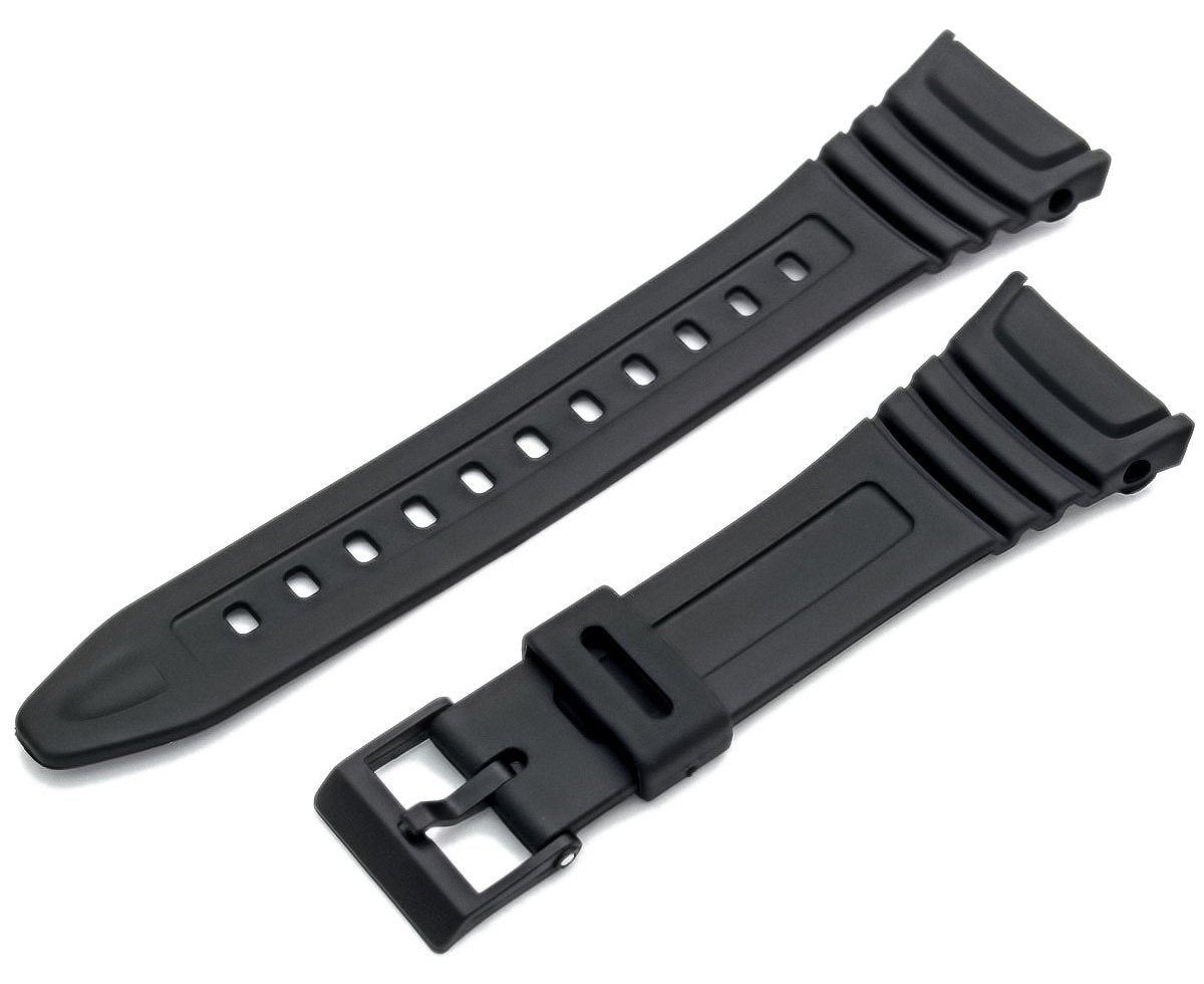 Watch Strap Flexible Black Resin to fit Casio 577EA1 (W96 W-96H W96H)