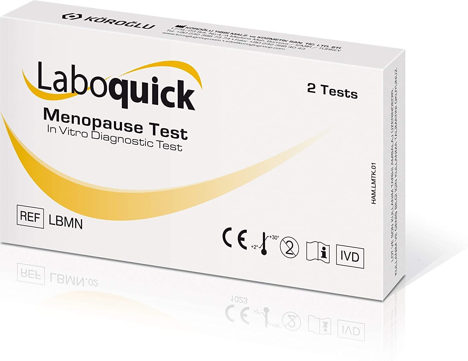 Laboquick Menopause (fsh) Test - Pack of 2 Tests, Results in 5mins, 99% Accurate.