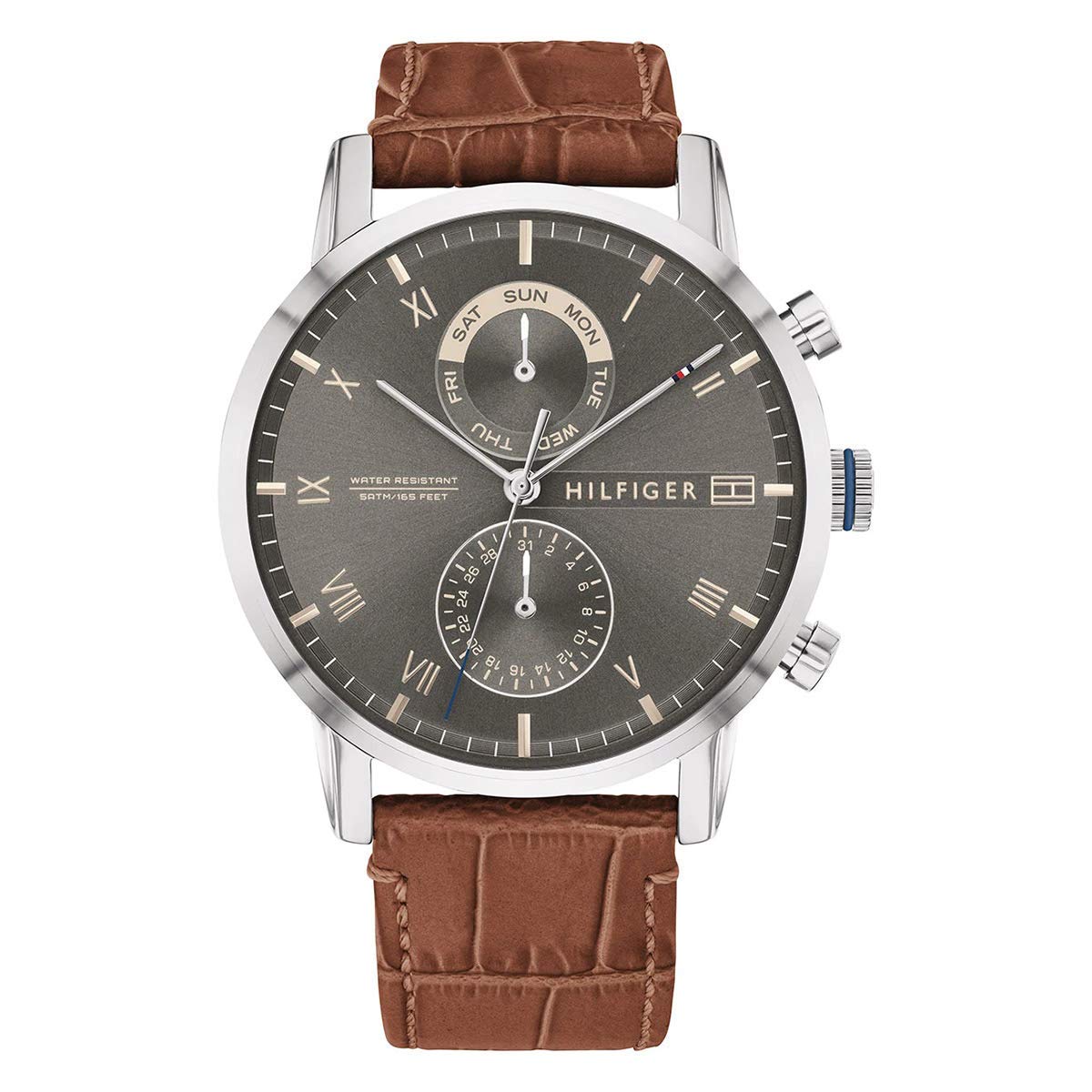 Tommy Hilfiger Men's Multi Dial Quartz Watch Kane with Leather Strap