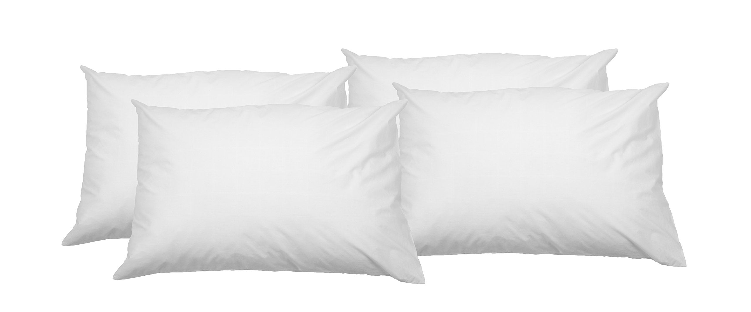 Amazon Basics 100% Cotton Soft Pillow Cases with Zip, 50 x 80 cm, 4pcs