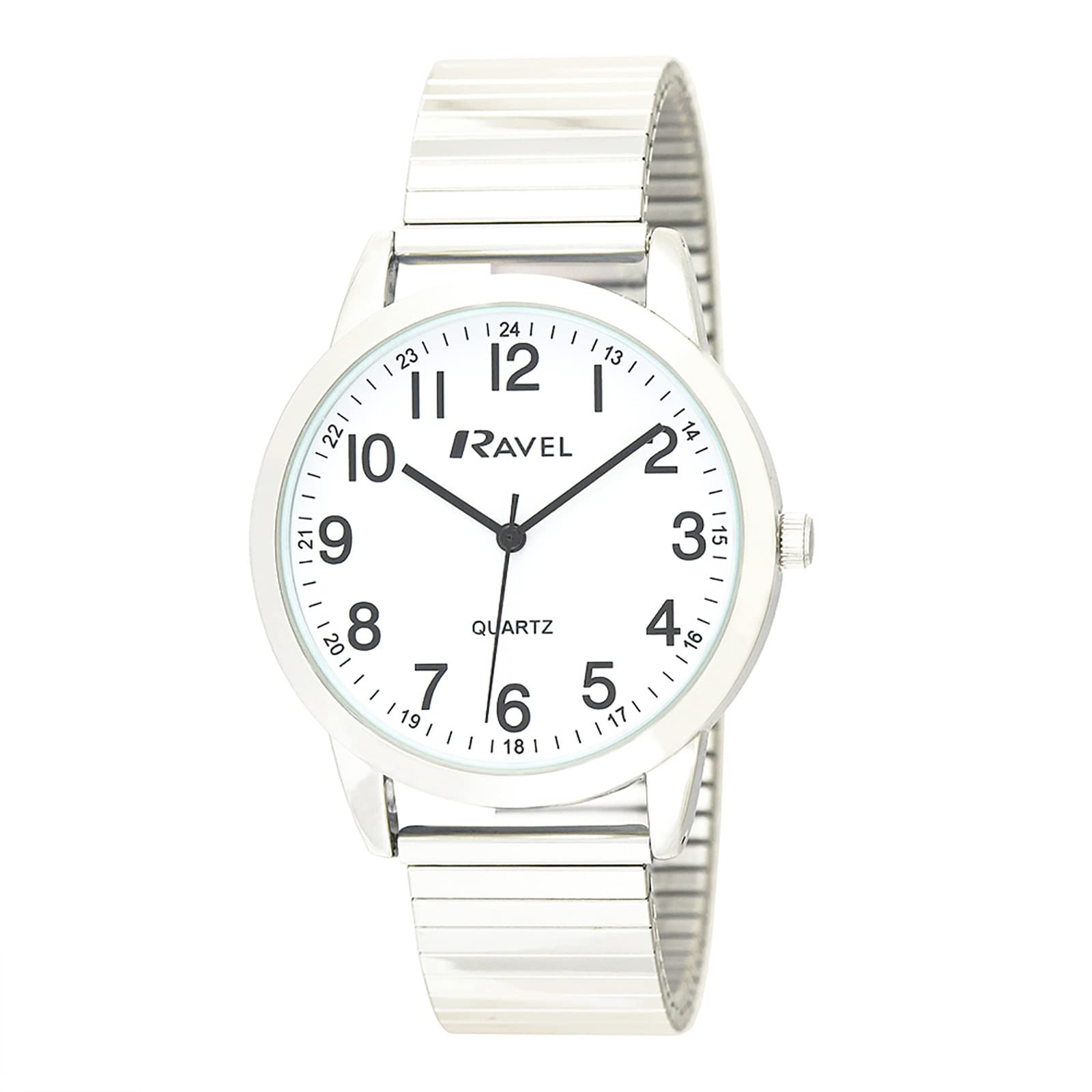 Ravel - Unisex Everyday Quartz Watch with Dotted Minute Track