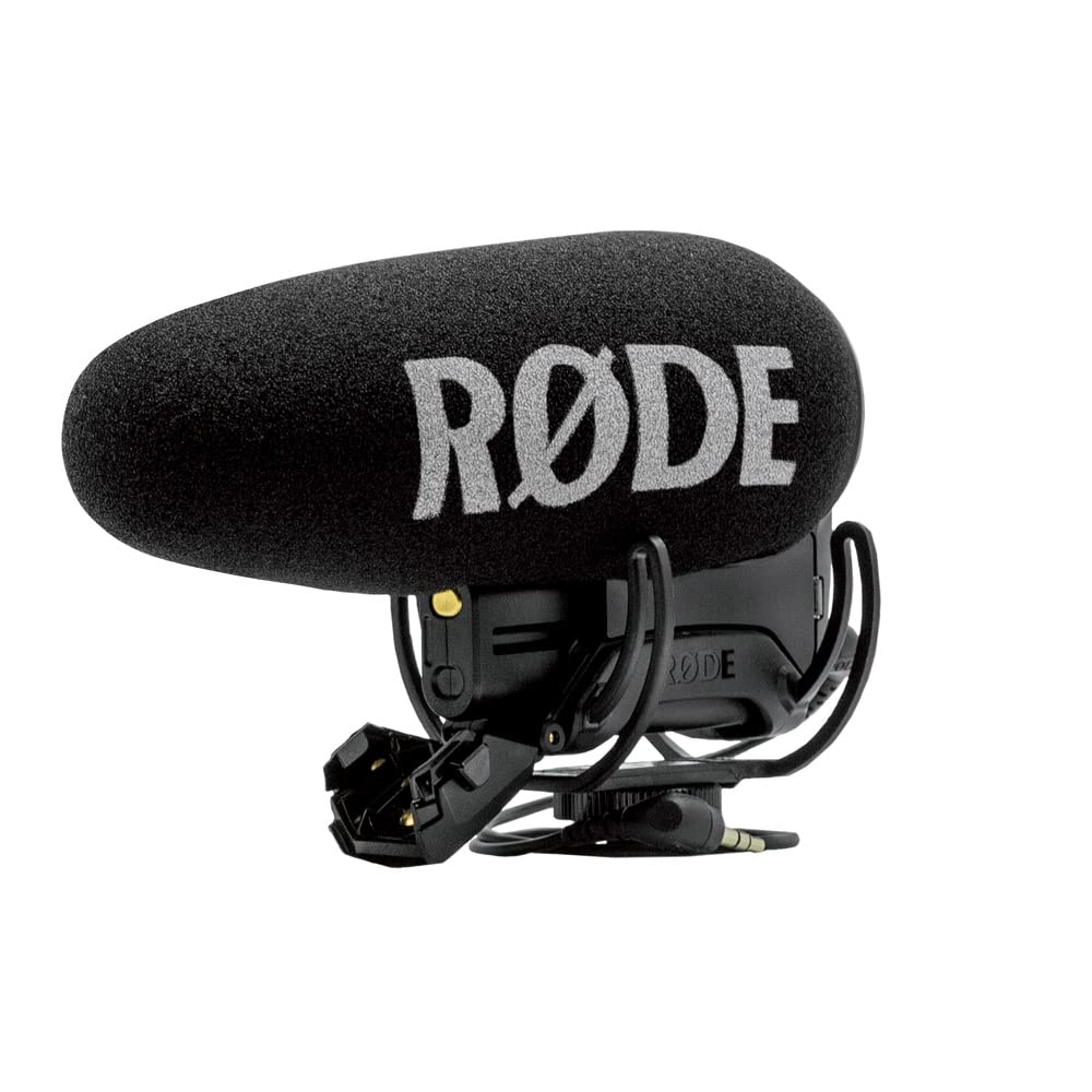 RØDE VideoMic Pro+ Premium On-camera Shotgun Microphone with High-pass Filter, High-frequency Boost, Pad, Safety Channel for Filmmaking, Content Creation and Location Recording