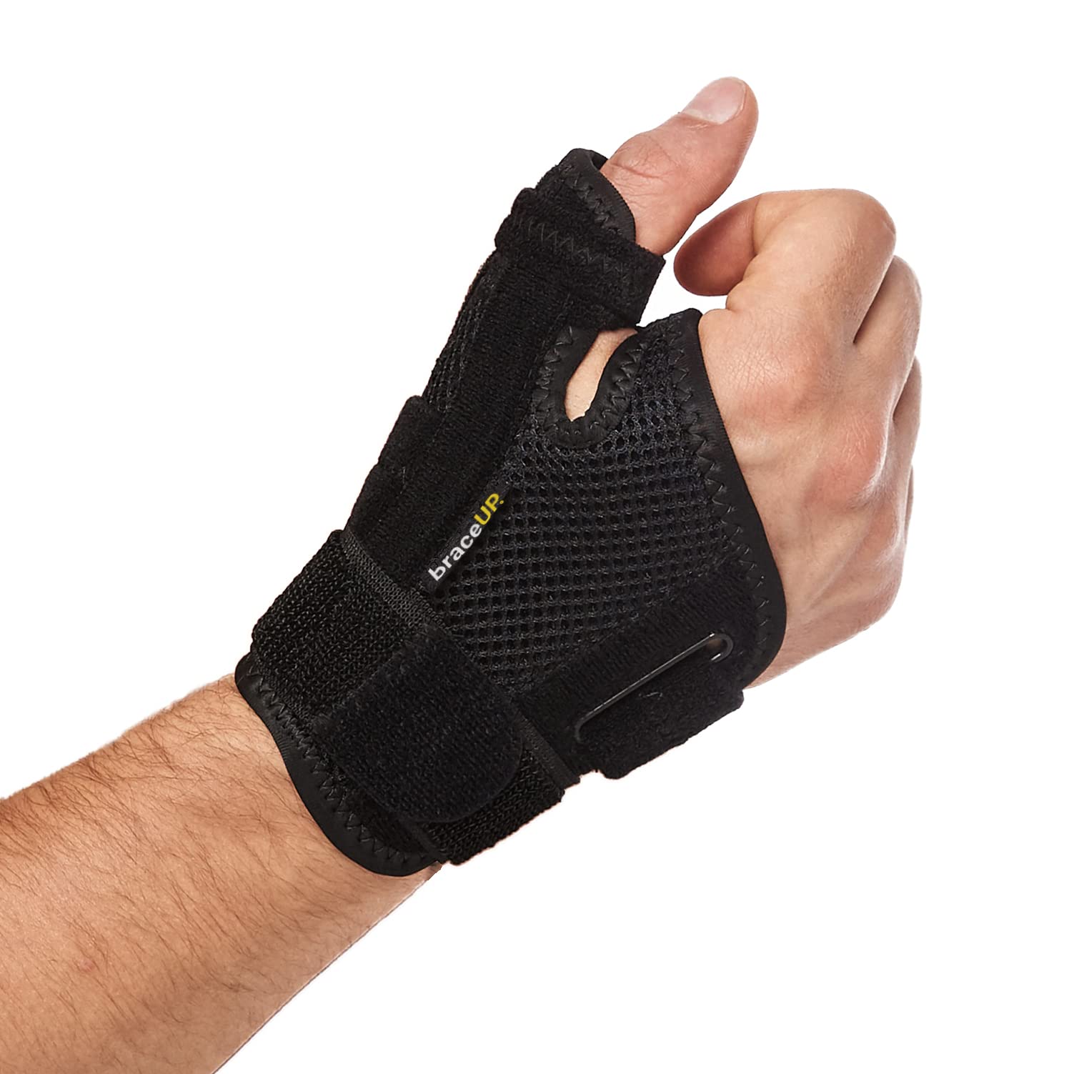 Thumb Support Brace by BraceUP® for Men and Women - Splint for Spica and Hand Support, for Arthritis, Tendonitis, Carpal Tunnel Pain Relief and Thumb Sprain