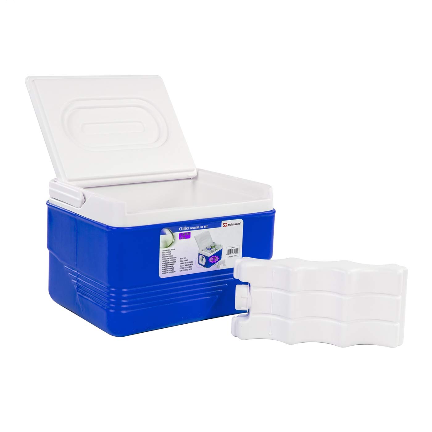 SQ Pro Ice Chest Cooler Box Camping Picnic Insulated Food Container (Blue, 6L)