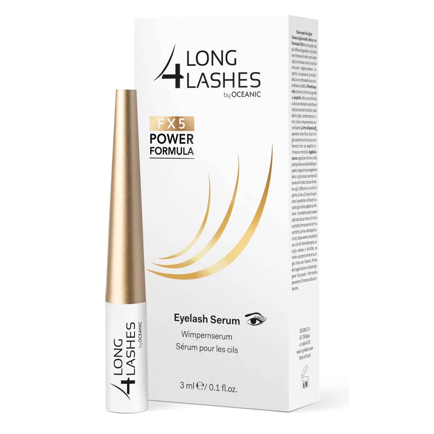 Long4Lashes FX5 Power Formula Eyelash Serum by Oceanic, 3 ml