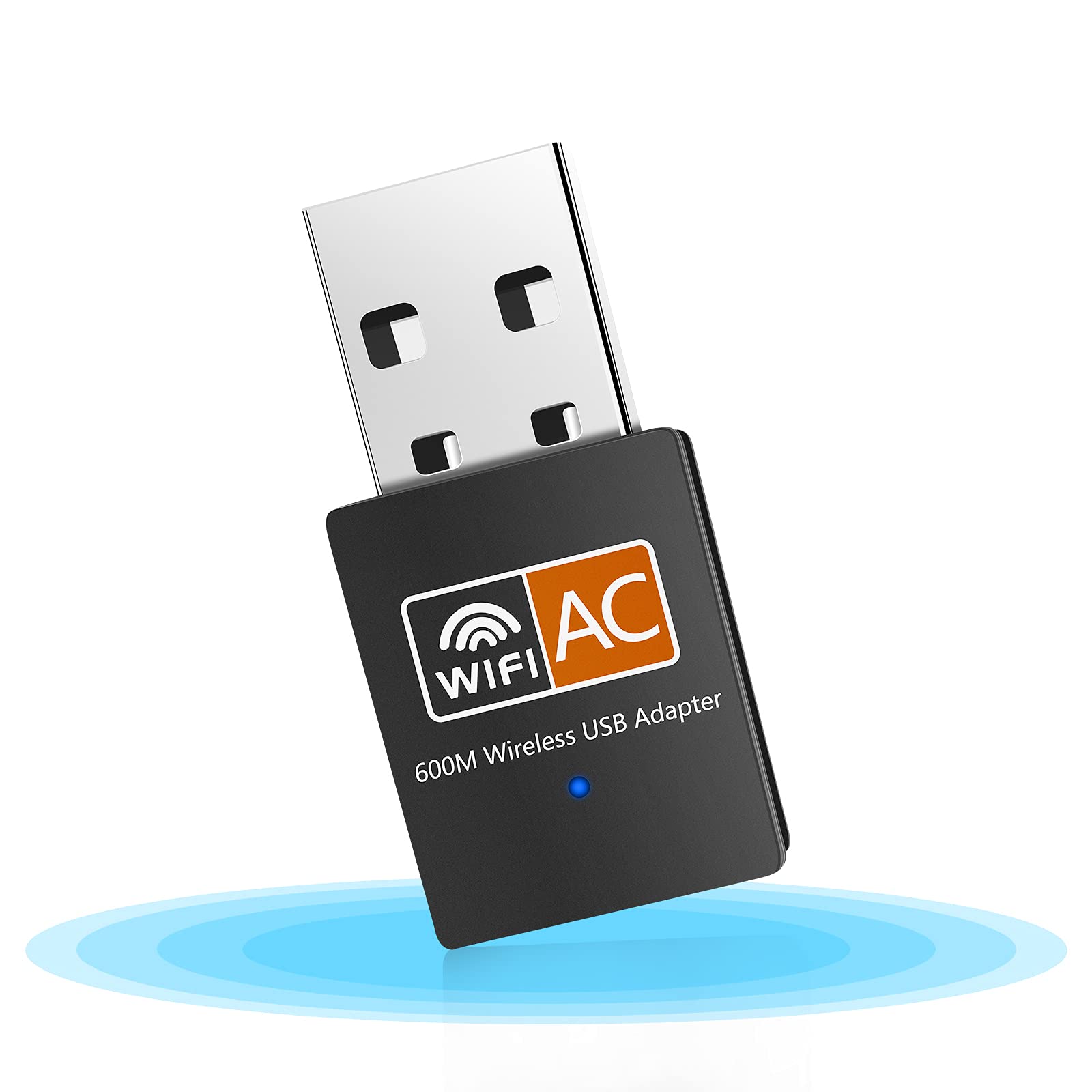 ElecMoga Wifi Dongle, USB Wifi Adapter 600Mbps 2.4/5GHz Mini Wireless Network Adapter Supports Windows 10/8 / 7/ Vista/XP/ 2000/ Mac Os X 10.8-10.15(Updated)