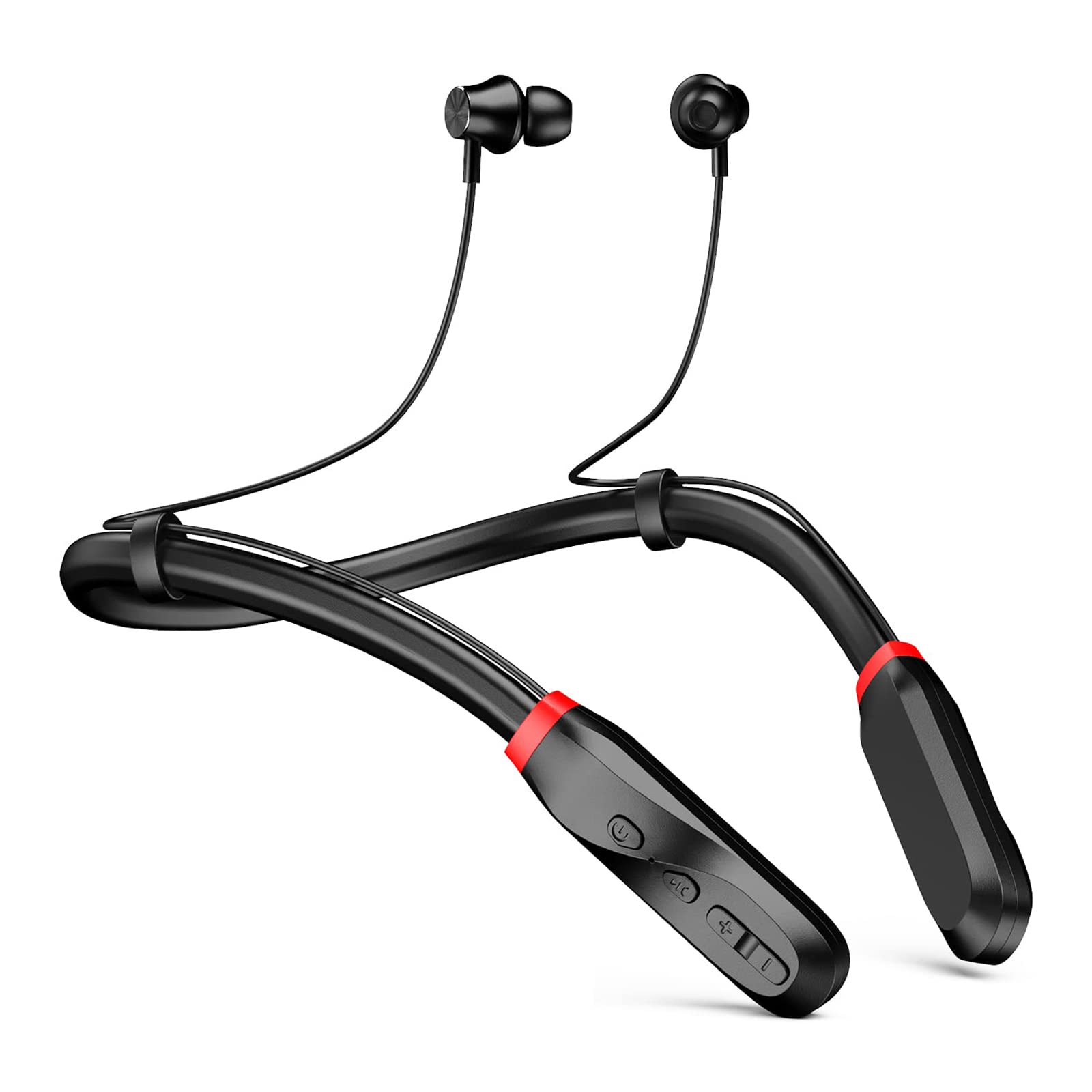 Wireless Bluetooth Earphones Neckband Headphones: 100H Ultra-Long Playing Time Bluetooth V5.1 Earbuds with Superior Stereo Sound & Clear Calls Microphone for Work Study Sport Travel | IPX5 Waterproof