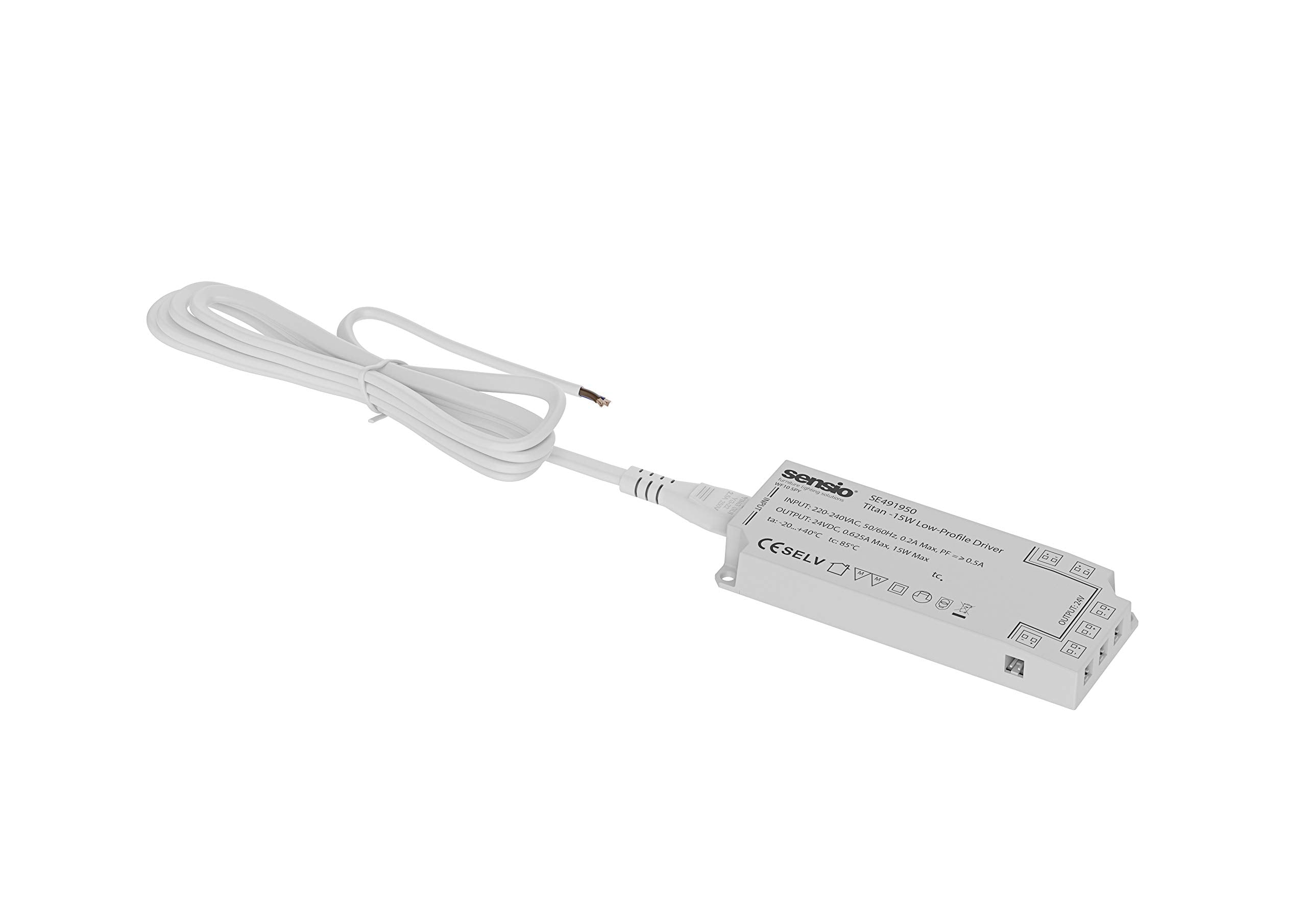 Sensio SE491950 Titan - 24V 15W - Low Profile LED Driver , White