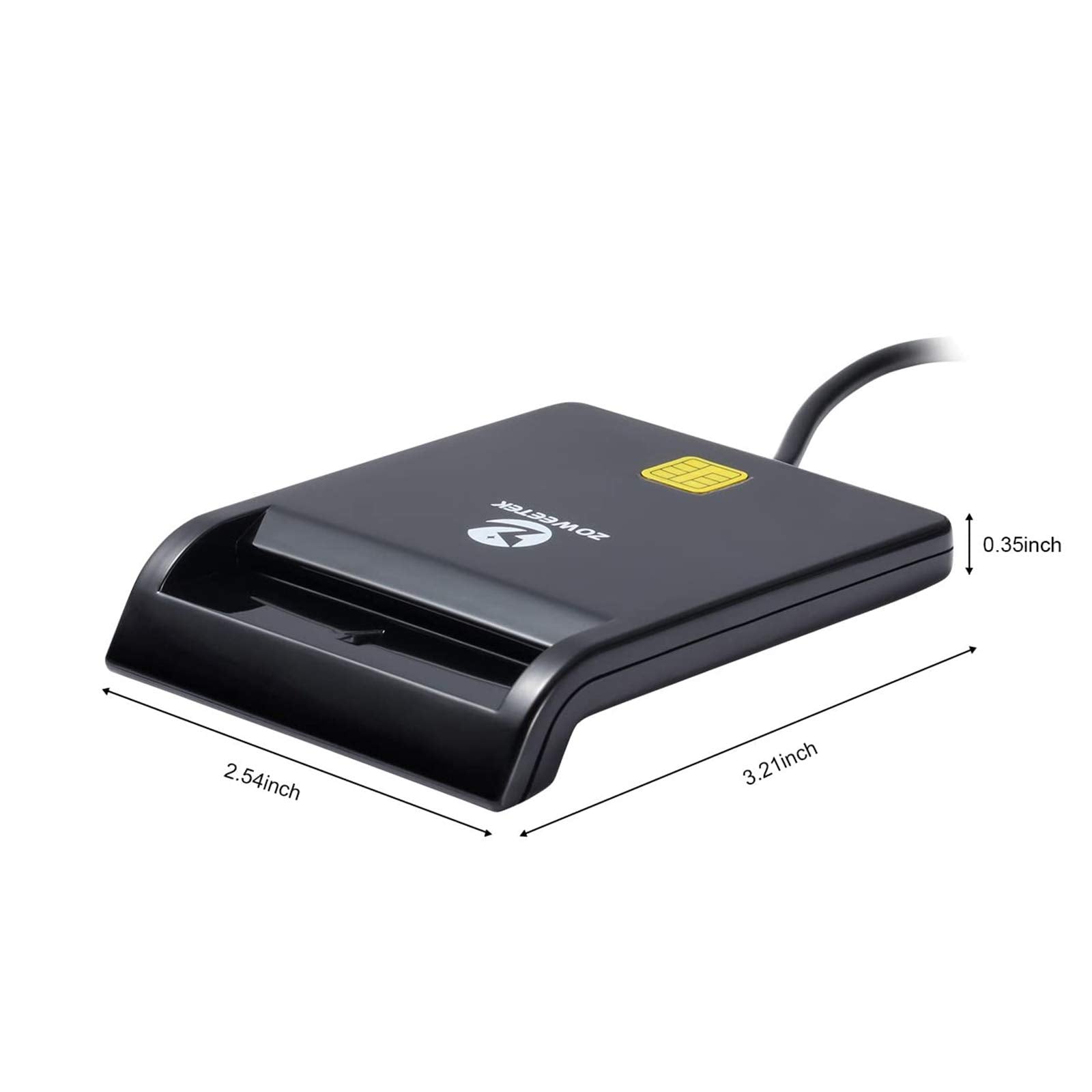 Zoweetek ID Card Reader USB Smart Card Reader for Portuguese, Spainish, Belgian, German and more, Compatible with Windows and Linux