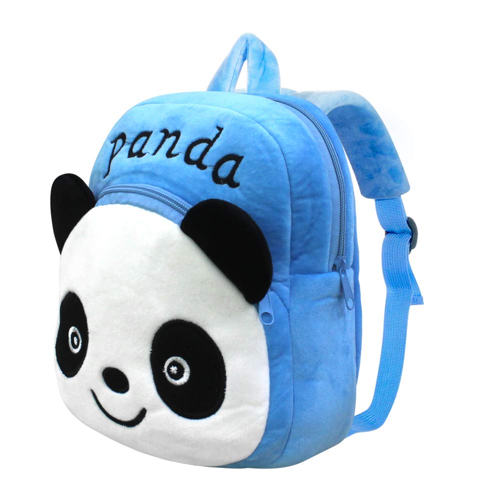 Panda Toddler Kids Backpack, PTN Cute Cartoon Children's School Bag, 3D Stereo Blue Panda Toddler Kids School Bag, Present & Gifts Little Rucksack for Kids Toddler 1-7 Years