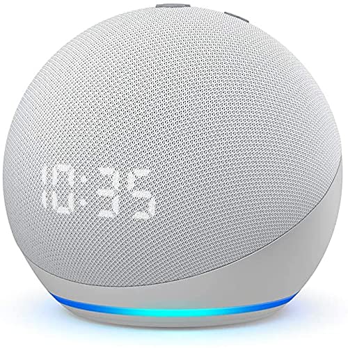 Echo Dot (4th generation) | Smart speaker with clock and Alexa (White)