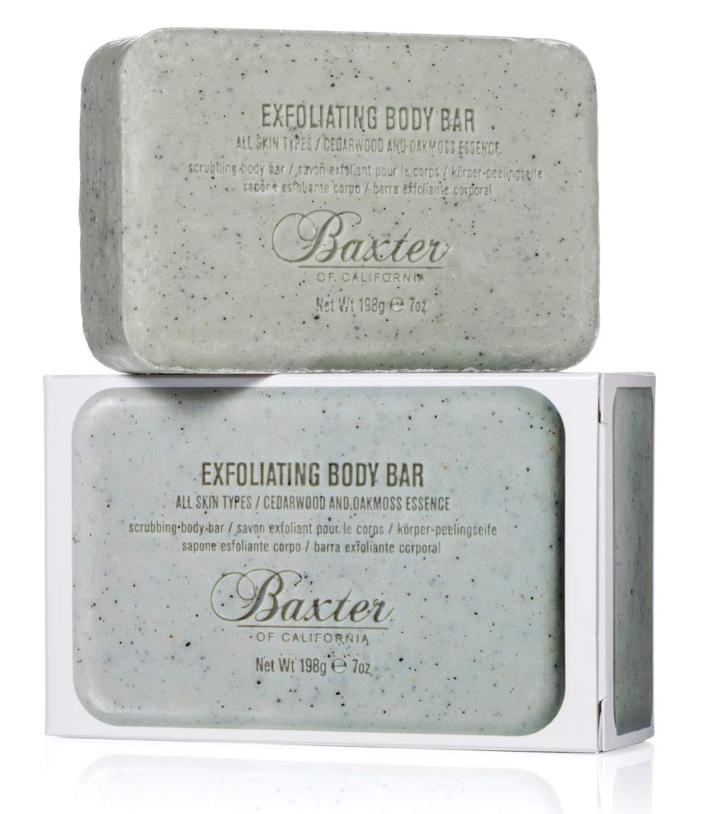 Baxter of California Exfoliating Body Bar - Paraben-Free Body Soap Scrub, 198g