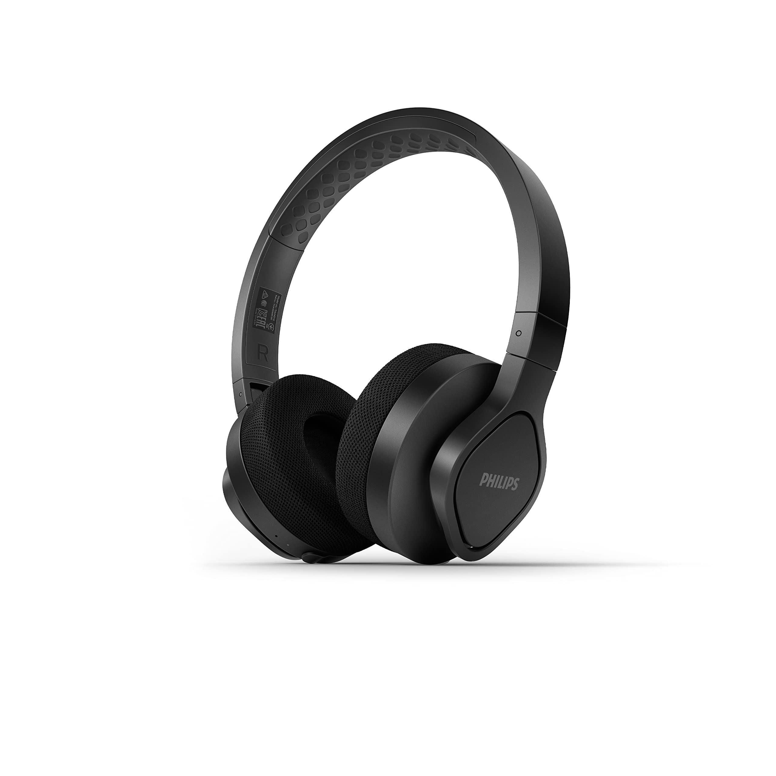 Philips Audio A4216BK/00 On-Ear Sports Headphones Wireless (35 Hours Play Time, IP55 Dust/Water Protection, Cooling and Washable Ear-Cups) Black