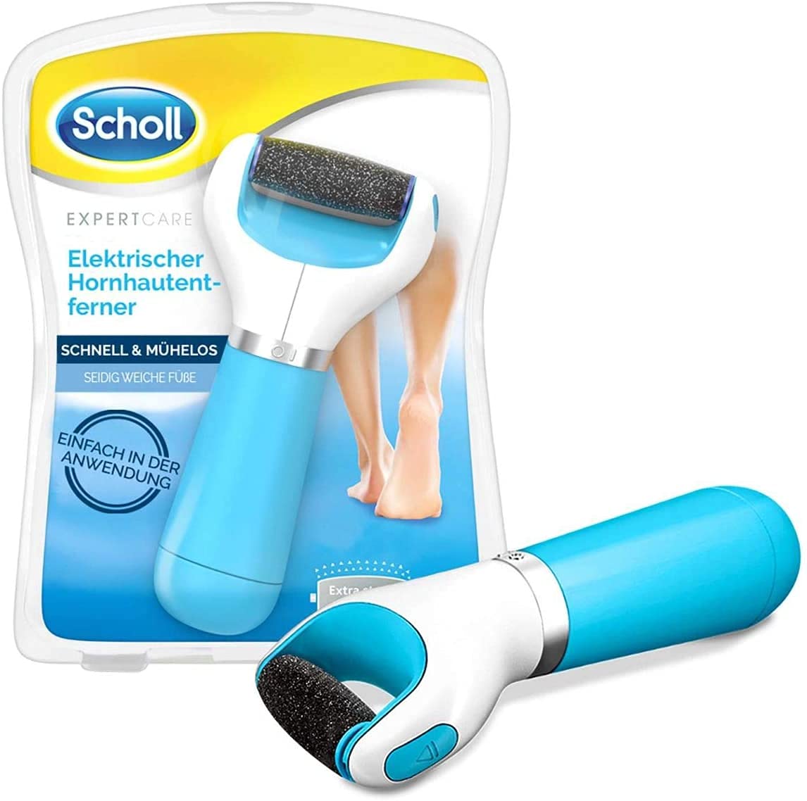Scholl Velvet Smooth Express Pedi Foot File With Diamond Crystals (Blue)