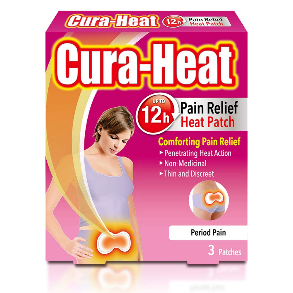 Cura-heat Period Pain 3 patches, 1 pack