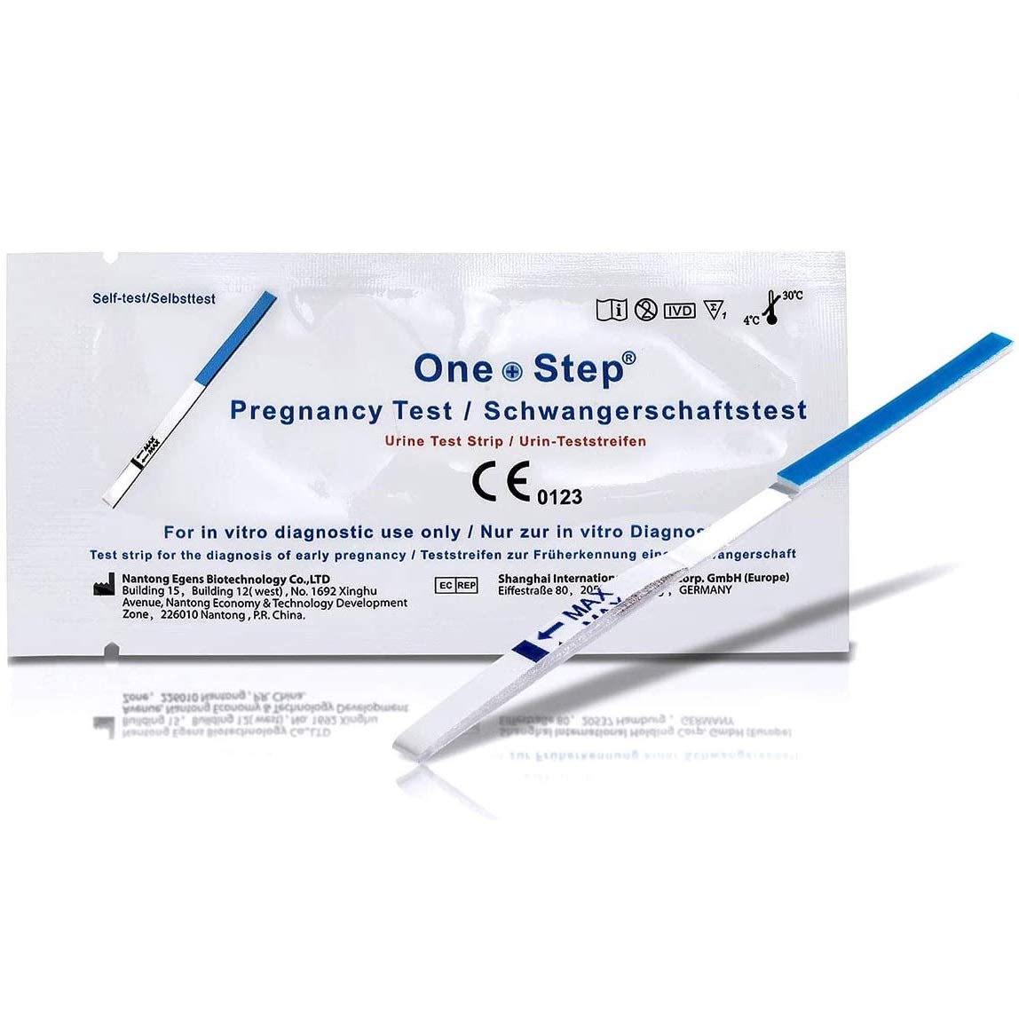 One Step: 50 x Ultra Early - 10mIU Wide Width Pregnancy Test Strips (Tests up to 6 Days Earlier)