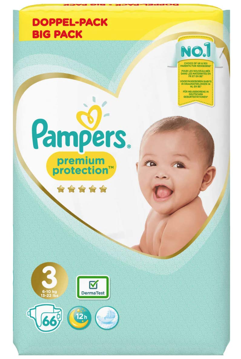 Pampers New Baby Nappies Size 3 Jumbo Pack 66 per Pack