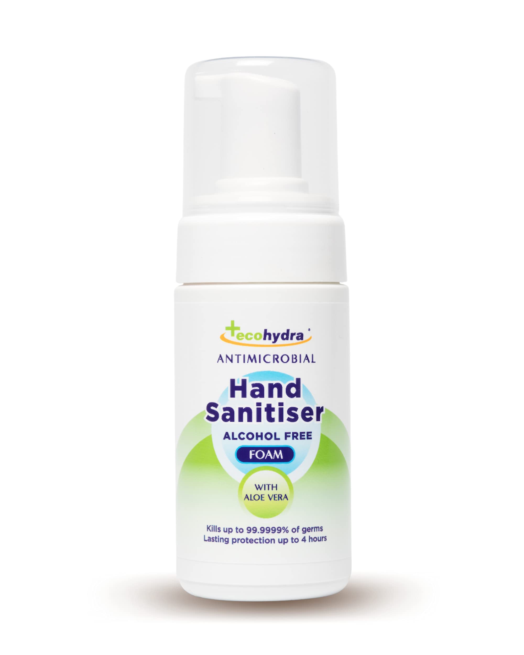 EcoHydra Alcohol Free Foam Hand Sanitiser - 100ml | NHS Approved, Hospital Grade Sanitiser | Kills Up To 99.9999% of Bacteria and Viruses | Kind On Skin, Safe For Children, Unscented