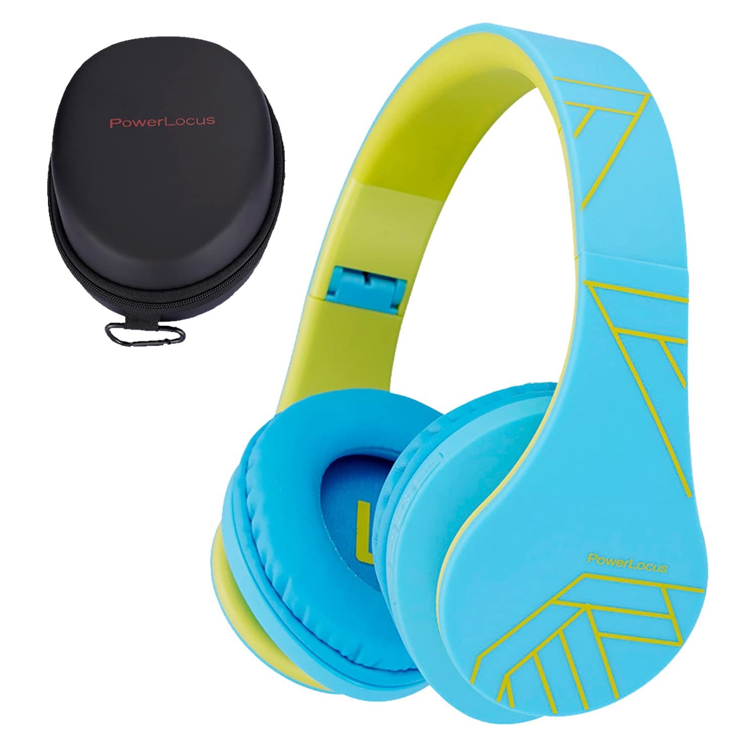 Kids Headphones, PowerLocus P2 Bluetooth Headphones for Kids with Volume Limit 85DB, Kids Wireless Headphones Over Ear with Microphone, Foldable, Carry Case, Micro SD/TF for iPhone/iPad/Laptop/PC/TV