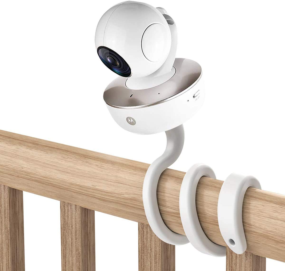 HOLACA Universal Baby Monitor Mount for Arlo/Motorola Baby Monitor/Nannio Monitor/HelloBaby - Versatile for Any Other Cameras with 1/4 Screw Twist Holder Without Tools or Wall Damage(white)