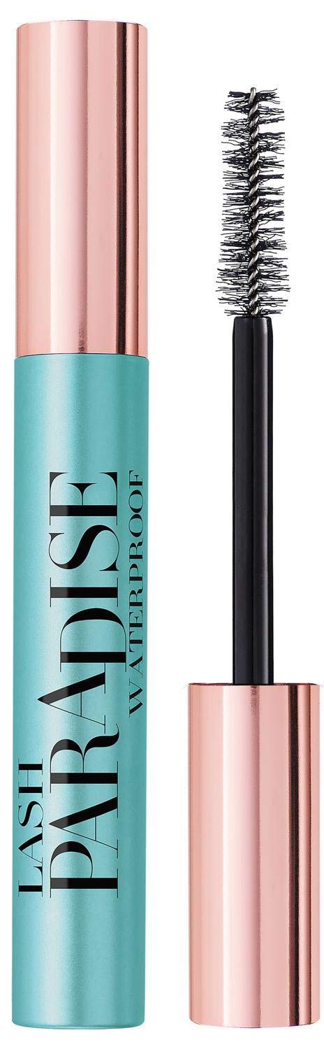 L’Oréal Paris Paradise (Waterproof Black), Intense Volume, Castor Oil-Enriched, Suitable for Sensitive Eyes, Soft Mascara Brush Included