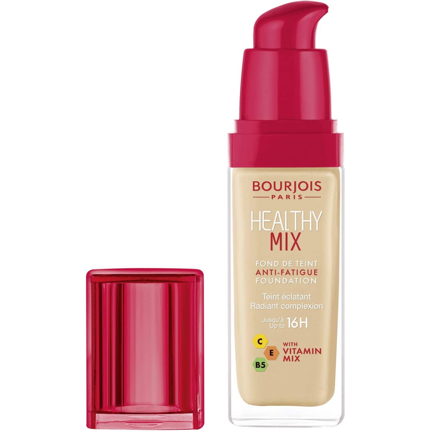 Bourjois Healthy Mix Anti-Fatigue Medium Coverage Liquid Foundation 52 Vanilla, 30ml, 29199601052