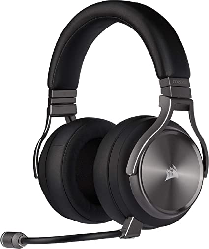 Corsair Virtuoso RGB Wireless SE High-Fidelity Gaming Headset (7.1 Surround Sound, Broadcast-Grade Omni-Directional Microphone with PC, PS4, Switch and Mobile Compatibility) Gunmetal