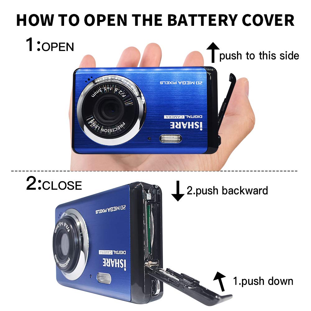 Mini Digital Camera for Photography with 2.8 Inch LCD 8X Digital Zoom, 20MP HD Digital Camera Rechargeable Point and Shoot Camera,Indoor Outdoor for Kids/Seniors/Learner(Blue)