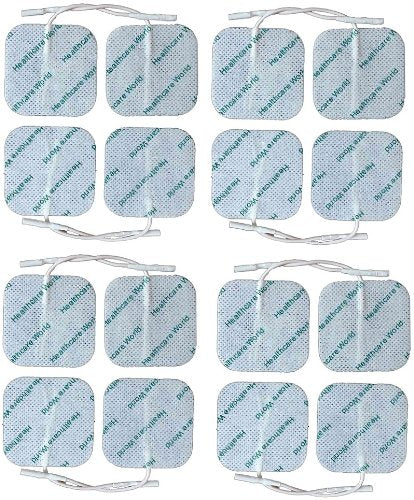 Healthcare World 16 Square Tens Electrodes Pads Tens Pads for TPN Tenscare NeuroTrac Flexi Tens machines