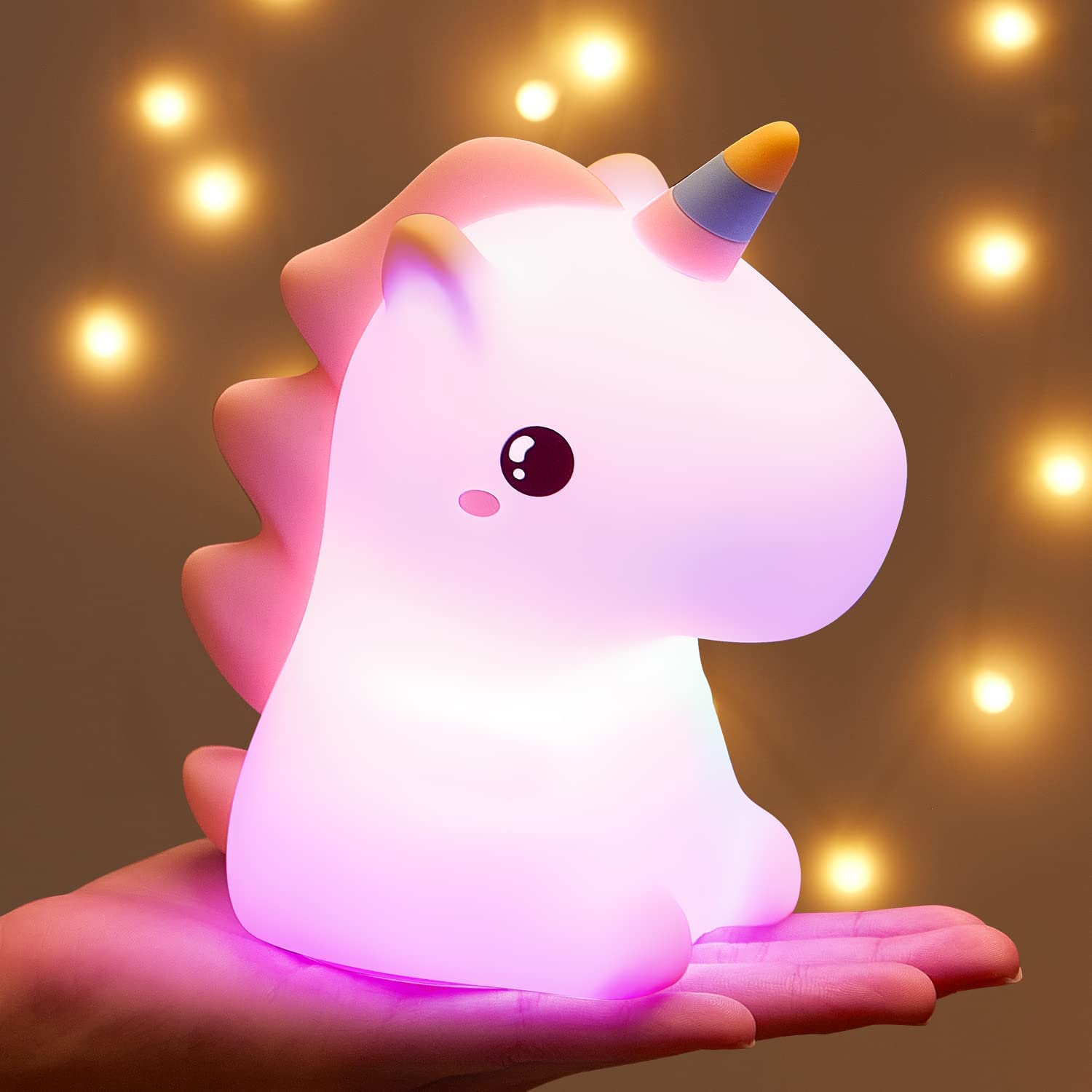 Kawaii Night Light Kids Unicorn Gifts for Girls, 16 Colour Changing Baby Night Light, Baby Girl Gift Battery Led Night Light, Cute Gifts Night Lamp Nightlight for Babies Bedroom Decor Cute Room Decor