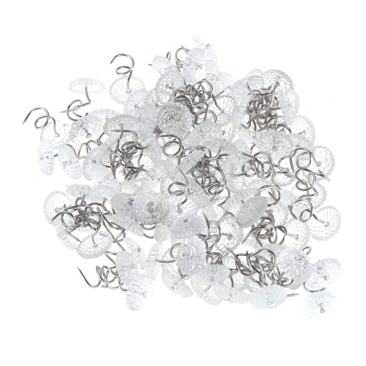 Artibetter 100Pcs Twist pins bed sheet clip fixer clear heads for hold slipcovers