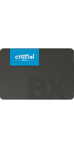 Crucial BX500 240 GB CT240BX500SSD1-Up to 540 MB/s (Internal SSD, 3D NAND, SATA, 2.5 Inch), Black