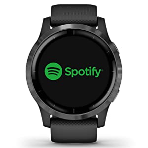 Garmin Vívoactive 4, GPS Smartwatch, Features Music, Body Energy Monitoring, Animated Workouts, Pulse Ox Sensors and More, Black/Slate