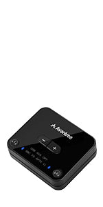 Avantree Oasis Plus Certified aptX HD Bluetooth 5.0 Transmitter Receiver for TV, Soundbar PassThrough, Class 1 Long Range, Voice Guide, Touch Screen, aptX Low Latency Audio Adapter for 2 Headphones