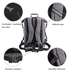 Amazon Brand – Eono Cycling Rucksack 100% Waterproof Dry Bag,Bike Backpack Casual Daypack Bag 15.6 Inch Laptop Bag for Travel, School, outdoor,Business