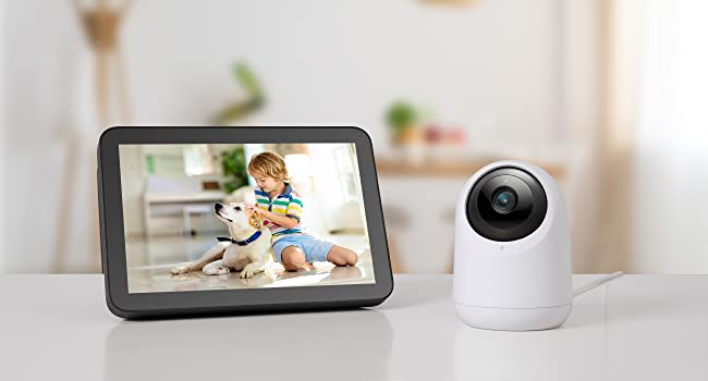 SwitchBot Home Security Camera WiFi - Indoor Camera 1080P HD with 10m Night Vision, 2 Way Audio, 360 Smart Tracking and Privacy Mode, Pet/Kids/Baby Monitor Works with Alexa, Only Support 2.4G WiFi