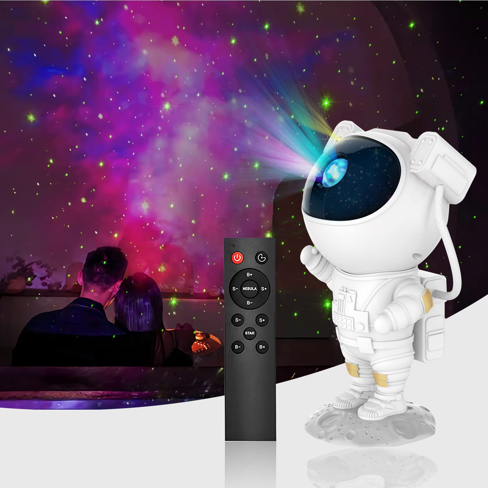 Astronaut Galaxy Star Projector Starry Night Light, Astronaut Light Projector with Nebula,Timer and Remote Control, Bedroom and Ceiling Projector, Best Gifts for Children and Adults