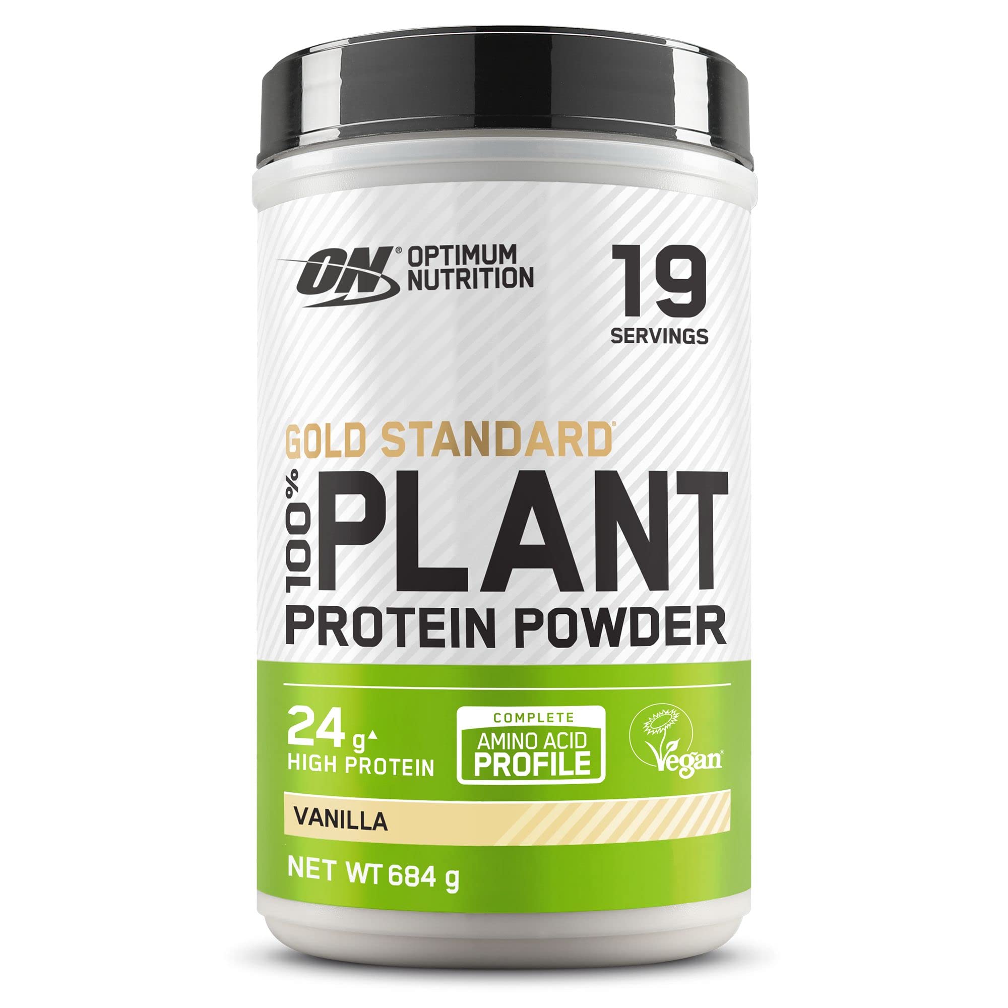 Optimum Nutrition ON Gold Standard 100% Plant Protein Vanilla Powder, Vegan, 19 Servings, 684g