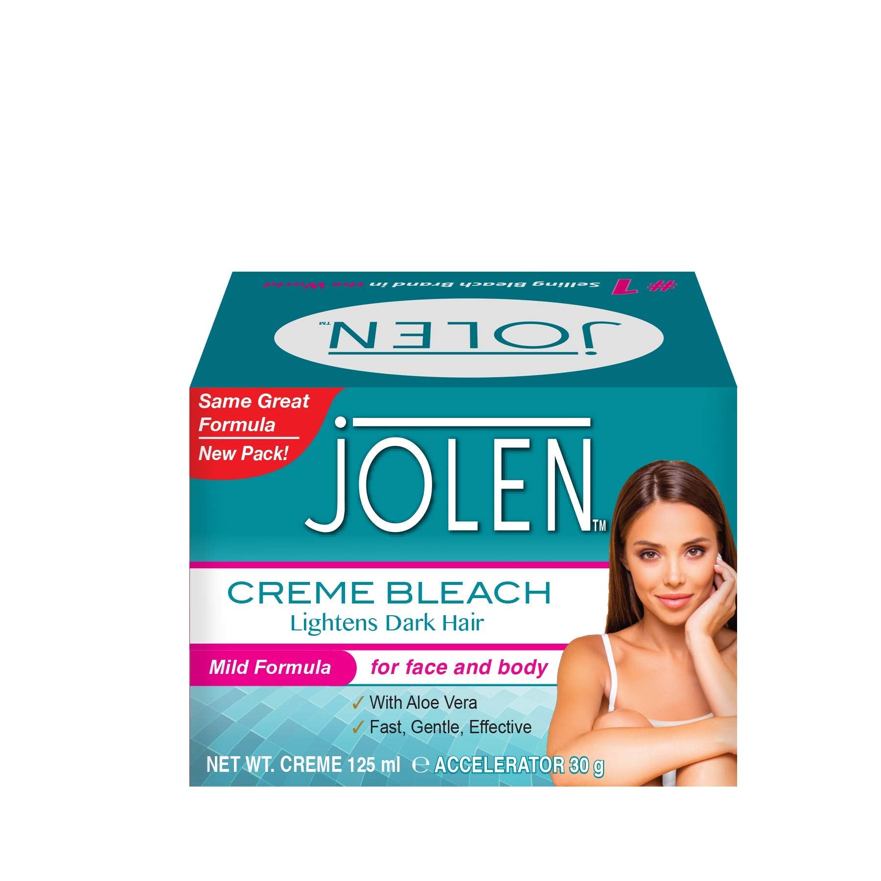 Jolen Mild Facial Bleach, White, 125 ml