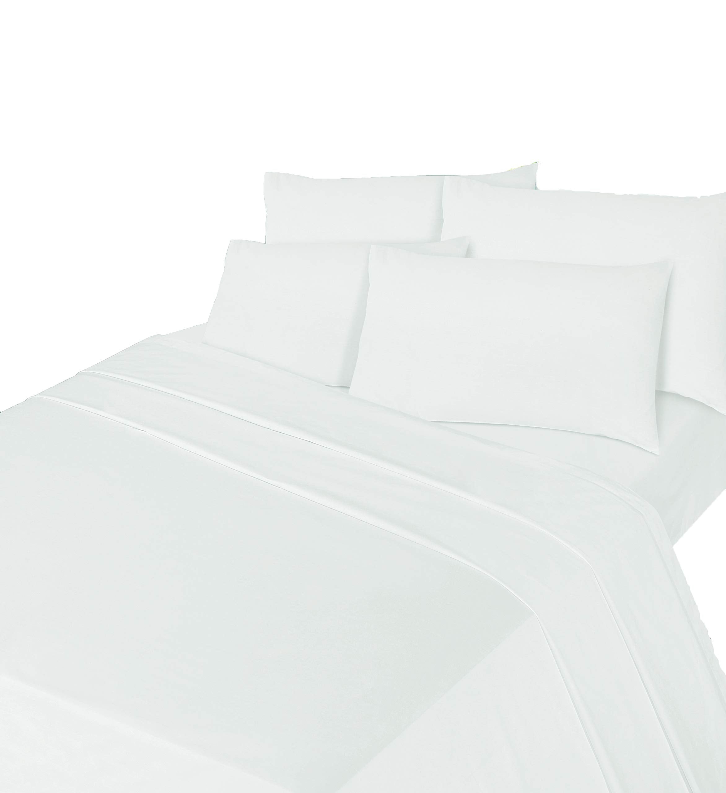 Comfy Nights Brushed Thermal Cotton Flannelette Fitted Sheet or Pillow Pair, Super King - White